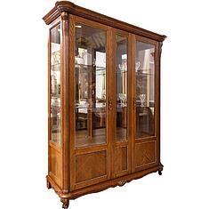 Фото - Шкаф-витрина 3д «Алези» П1.350.0.05 (П350.05), массив дуба, Античная бронза