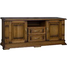 Фото - Тумба ТВ «Верди Классик» П1.0487.0.10, массив дуба, Дуб рустикаль с патинированием