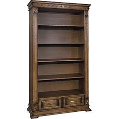 Фото - Стеллаж 2д «Верди Классик» П1.0487.0.22, массив дуба, Дуб рустикаль с патинированием