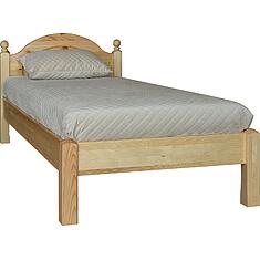 Фото - Кровать одинарная 1-09 «Лотос» БМ2.701.1.13, массив сосны, Сосна натуральная, 2000x900 мм, 2100х985х860