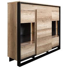 Фото - Тумба «Каньон Лофт» П3.0561.0.12/32, ЛДСП, Дуб Каньон+чёрный