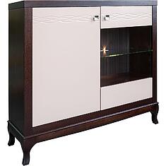 Фото - Тумба «Бергамо» П607.03-01, Капучино глянец + горячий шоколад