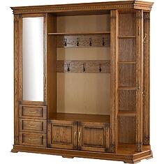 Фото - Шкаф комбинированный для прихожей «Верди Классик» П3.0487.3.02, массив дуба, Дуб рустикаль с патинированием