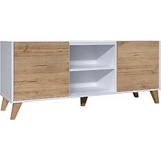 Фото - Тумба «Денвер» П6.639.0.02(639.02), ЛДСП, Дуб Кантри золотой + Белый