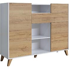 Фото - Тумба «Денвер» П639.10, ЛДСП, Дуб Кантри золотой + Белый