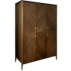 Фото - Шкаф для одежды 3д«Оквуд» П3.142.1.12, ДСП, облицованная шпоном дуба, Миндаль