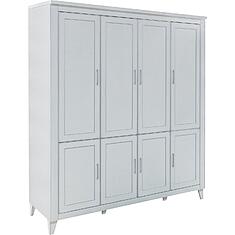 Фото - Шкаф для одежды 4д «Амадей» П6.635.1.01, массив дуба, Слоновая кость с серебром