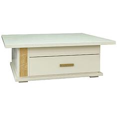 Фото - Стол журнальный «Тунис» П6.343.0.04 (П343.04-1Ш), ДСП+шпон, Слоновая кость с золочением