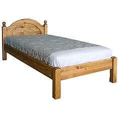 Фото - Кровать одинарная 1-09 «Лотос» БМ2.701.1.13, массив сосны, Искусственное старение, 2000x900 мм, 2100х985х860