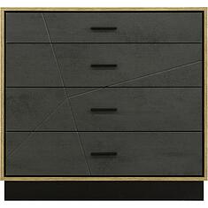 Фото - Комод «Лайн» П6.619.1.02 (П620.02) - Только онлайн, Камень серый/Дуб вотан/Чёрный