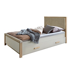 Фото - Кровать 1-12 «Портус» П3.600.1.11, ЛДСП, Пепел + Дуб мадуро, 2000х1200 мм, 2094×1316×1090