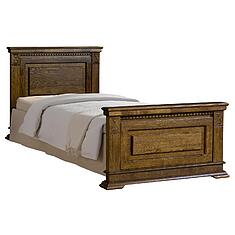 Фото - Кровать одинарная «Верди Классик» с высоким изножьем П3.0487.1.04, массив дуба, Черешня, без механизма, 2000x800 мм, 2187×974×851