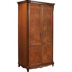 Фото - Шкаф для одежды 2д «Алези» П1.350.1.03 (П349.24), массив дуба, Античная бронза