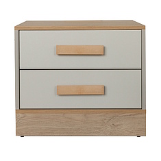 Фото - Тумба прикроватная «Портус» П3.600.1.08, ЛДСП, Пепел + Дуб мадуро