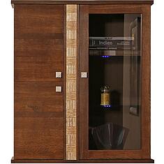 Фото - Шкаф комбинированный навесной «Тунис» П6.343.0.28 (П343.28Ш), ДСП+шпон, Черешня с золочением