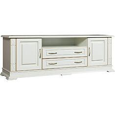 Фото - Тумба ТВ «Верди Классик» П1.0487.0.47, массив дуба, Слоновая кость с золочением