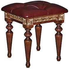 Фото - Банкетка «Милана 26» П4.265.1.26(294.26), натуральная кожа, Черешня с золочением