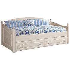 Фото - Кровать 1-09 «Лотос» БМ2.701.1.40(2186), массив сосны, Брашированный крем, 2000х900 мм, 2103х1010х894