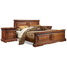 Фото - Кровать двойная «Милана» высокое изножье, массив дуба, Черешня, без механизма, 2000x1600 мм, 2197х1772х1035