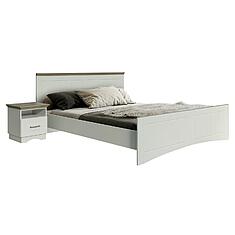 Фото - Кровать 2-16 «Шанталь» П6.952.1.05, ЛДСП, Пепел+Дуб Сахара, 2000х1600 мм, 2043×1840×921