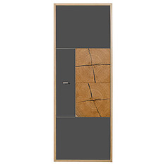 Фото - Шкаф навесной «Гелиос» П550.30-01 (уценка), ЛДСП+МДФ, Дуб Вотан + серый