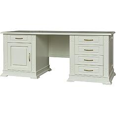 Фото - Стол письменный «Верди Классик» П3.0487.2.07, массив дуба, Слоновая кость