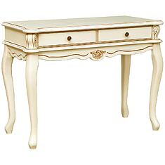 Фото - Стол туалетный «Алези» П1.350.1.19 (П349.19), массив дуба, Слоновая кость с золочением