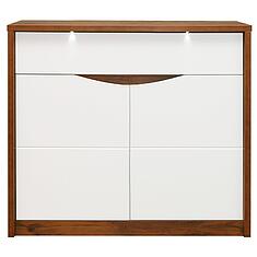 Фото - Тумба «Монако» П510.10, МДФ+ПВХ, Дуб Саттер+Белый глянец