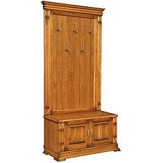 Фото - Тумба с вешалкой «Верди Классик» П3.0487.3.05, массив дуба, Дуб рустикаль с патинированием