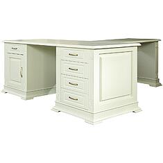 Фото - Стол письменный «Верди Классик» П3.0487.2.08, массив дуба, Слоновая кость